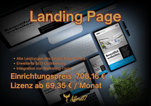 Landing Page - Einrichtung
