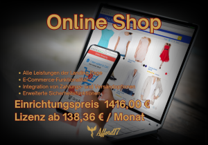 Onlineshop - Einrichtung