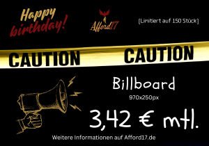 Werbebanner - Angebot Billboard