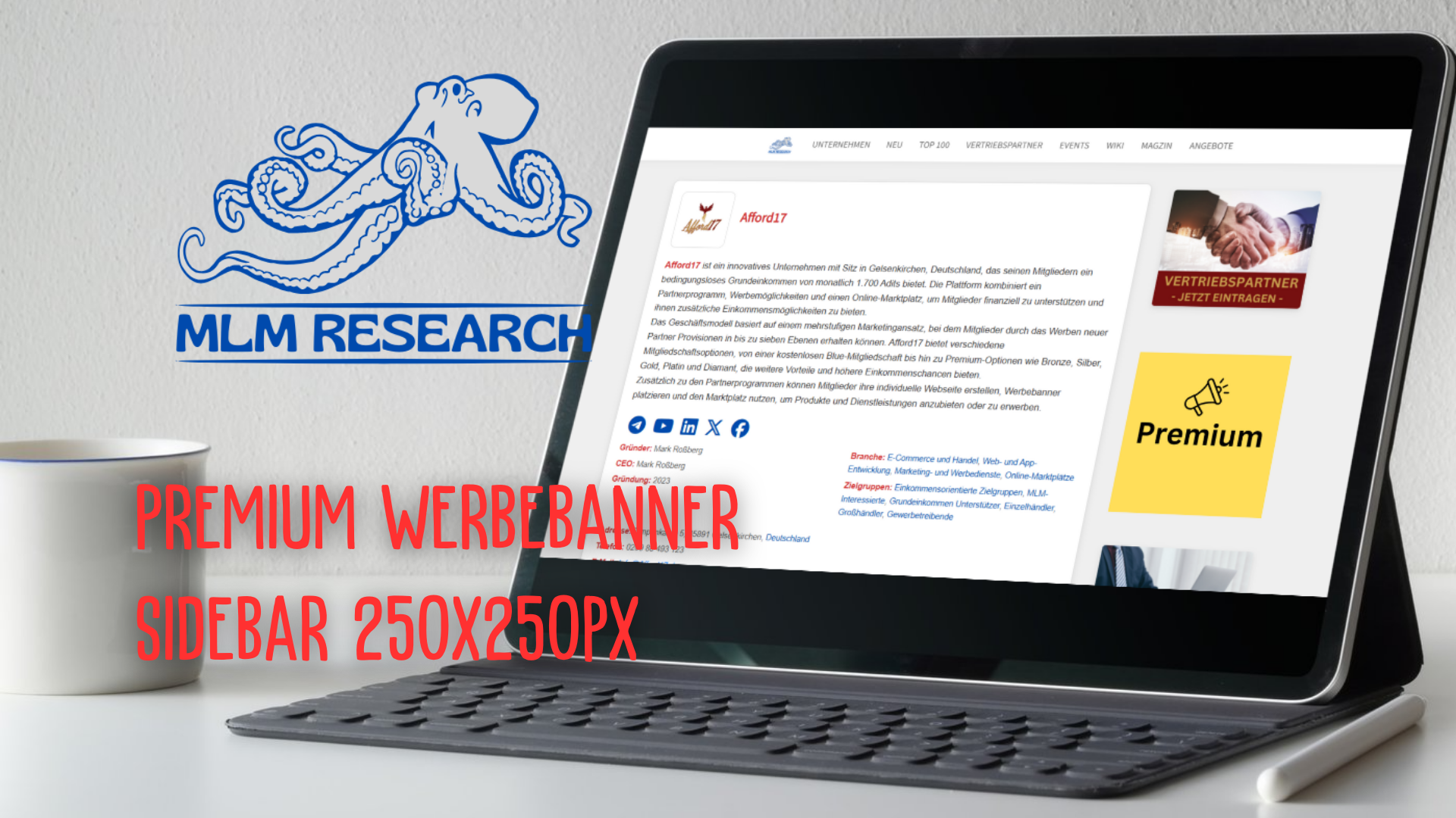 Premium-Werbebanner (Sidebar – 250x250px)