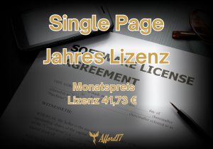 Single Page - Lizenz - 1 Jahr/Monatlich