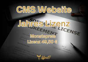 CMS Website- Lizenz - 1 Jahr/Monatlich